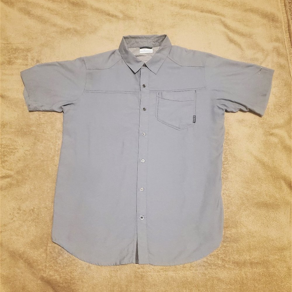 Columbia Men's Omni-Wick Short Sleeve Shirt Gray L
